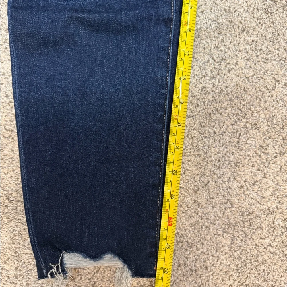 American Eagle Outfitters Dark Blue Distressed Skinny Jeans - Picture 5 of 5
